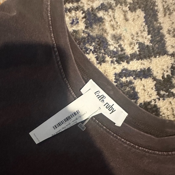 Brown Hello Ruby Cutoff sleeve below the knee t-shirt dress - Picture 3 of 3